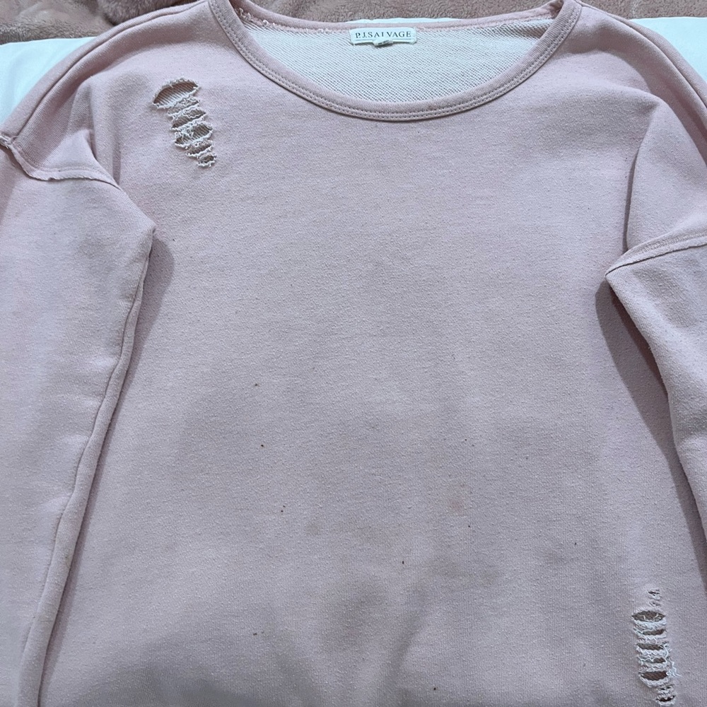 Pink p.j salvage sweater - Picture 2 of 2
